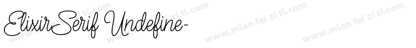 ElixirSerif Undefine字体转换
